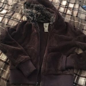 Cute warm brown fuzzy hoody